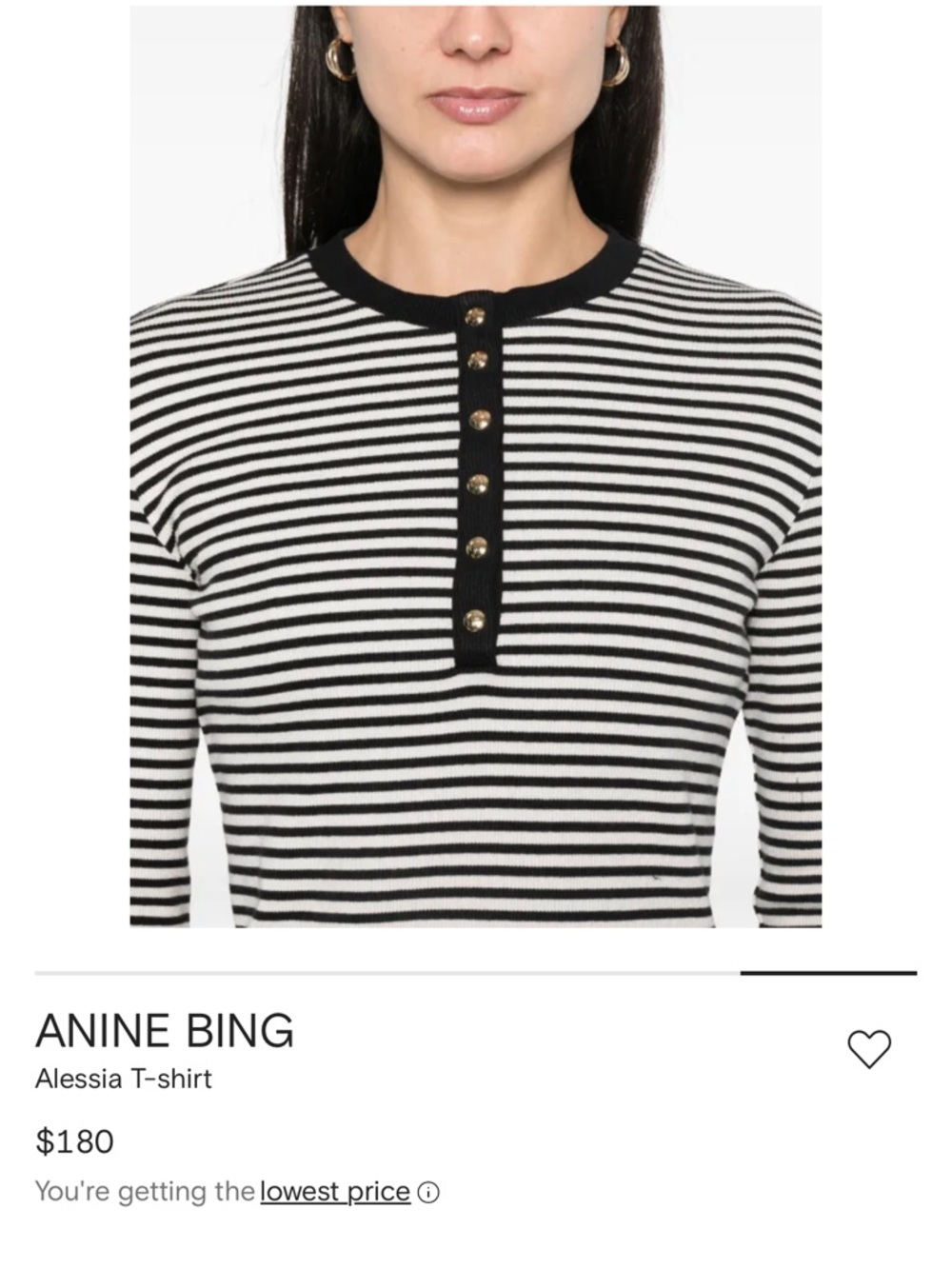 Anine Bing Alessia Long Sleeve Tee - Picture 2 of 4